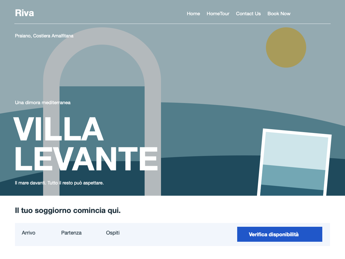 Anteprima ufficiale del tema Riva: Villa Levante